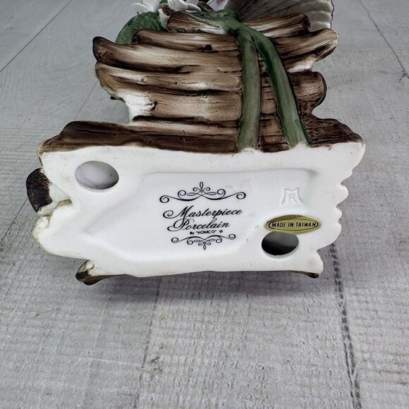 Vintage Masterpiece By Homco MOCKINGBIRD & CHICK Mother Baby Porcelain Figurine - Picture 8 of 16